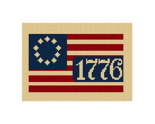 1776 Flag Needlepoint Kit – Betsy Ross Design Everything Included – Needlepoint & Chill