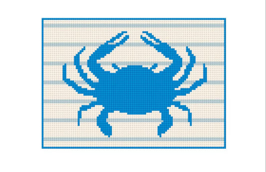 Blue Crab Needlepoint Kit – Coastal Charm Series – Needlepoint & Chill