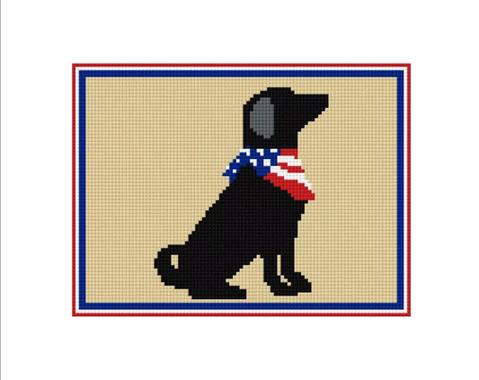 Patriotic Dog Needlepoint Kit – My Best Friend Animal Series – Needlepoint & Chill