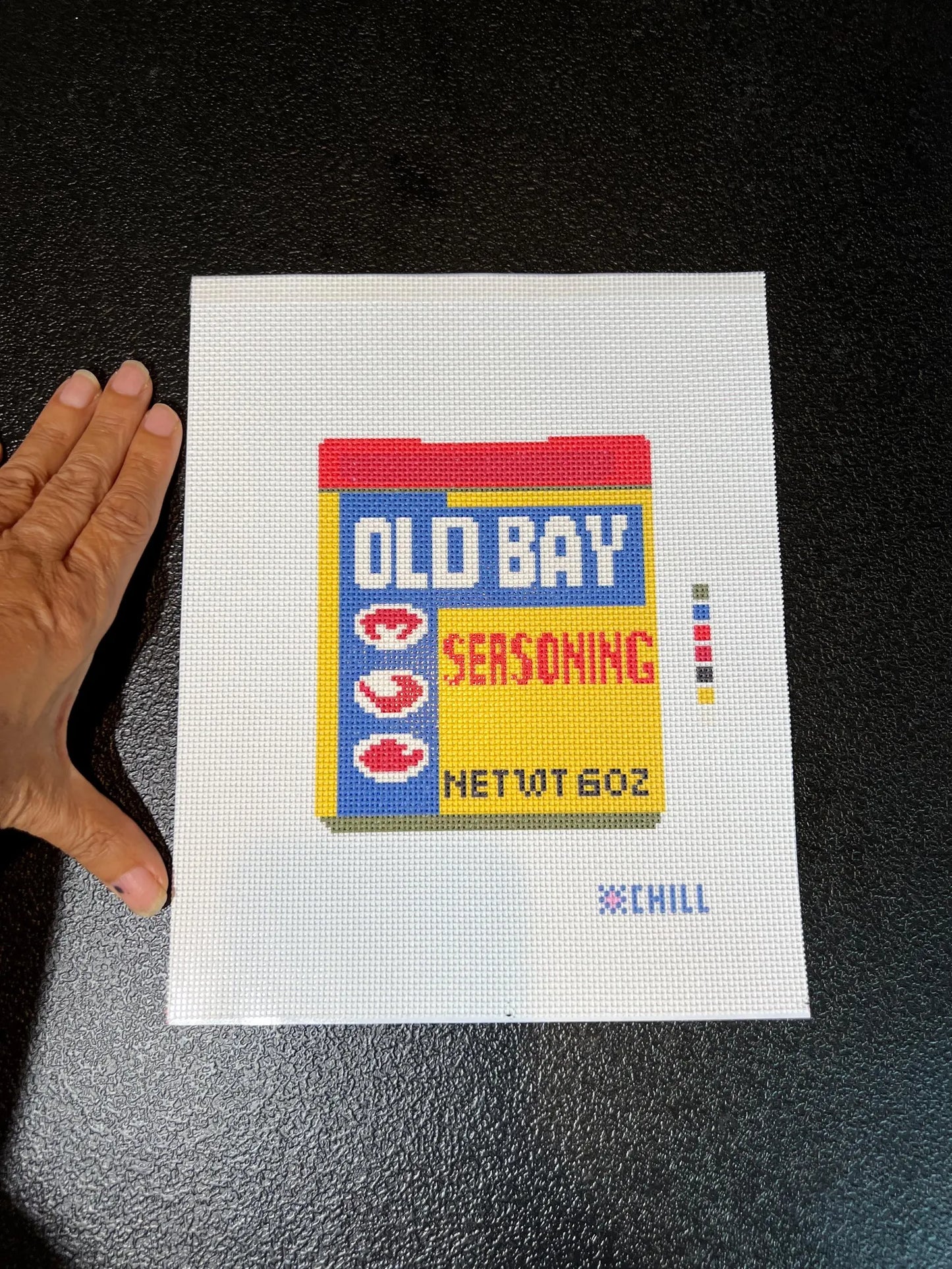 Old Bay Needlepoint Kit – Full Contents – Needlepoint & Chill