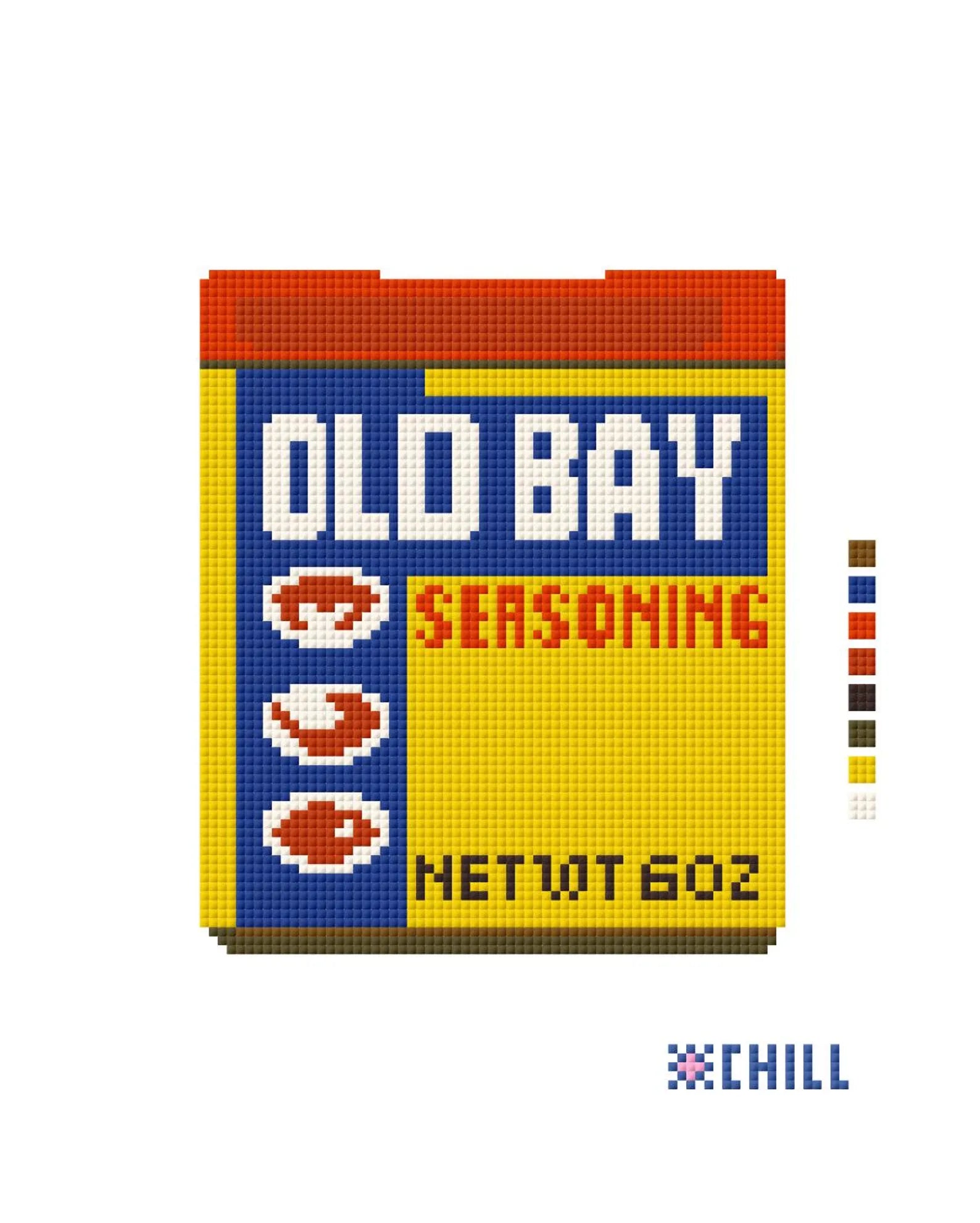 Old Bay Needlepoint Kit – Coastal Charm Seafood Series – Needlepoint & Chill