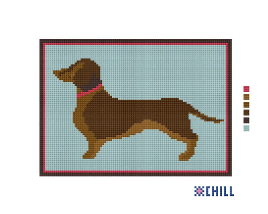 Personalizable Dachshund Needlepoint Kit – Add Your Dog's Name – Needlepoint & Chill