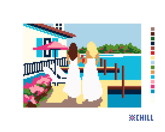 Sundowner Needlepoint Canvas – Summer Toast Design – Needlepoint & Chill