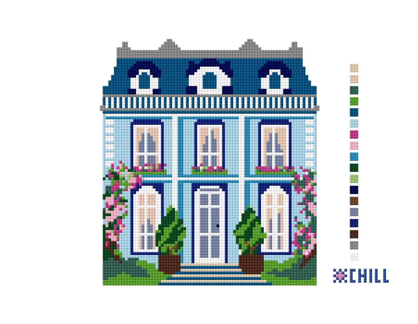Petit Chateau Needlepoint Canvas