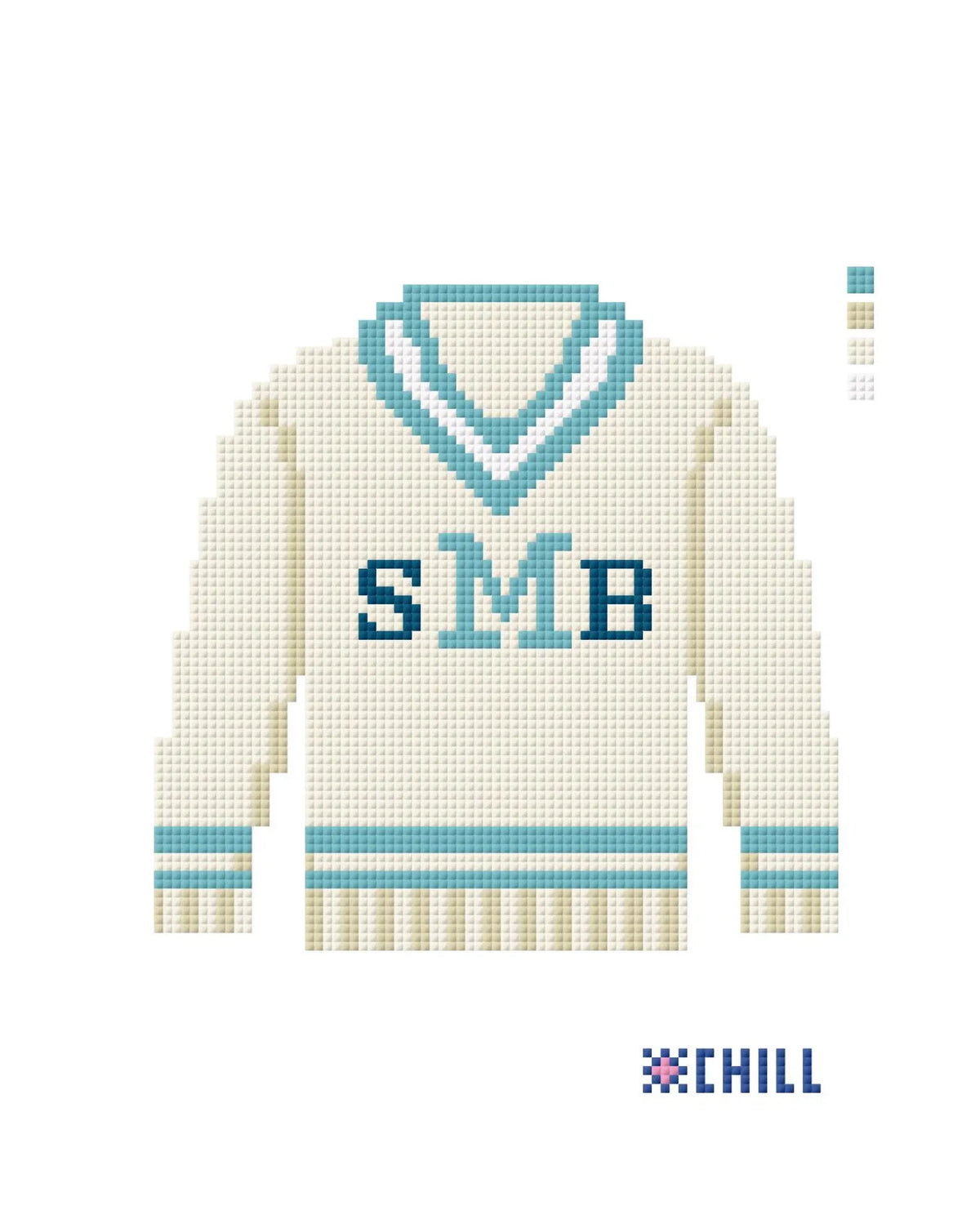 Cricket Jumper Personalizable Needlepoint Canvas – Canvas Detail – Needlepoint & Chill