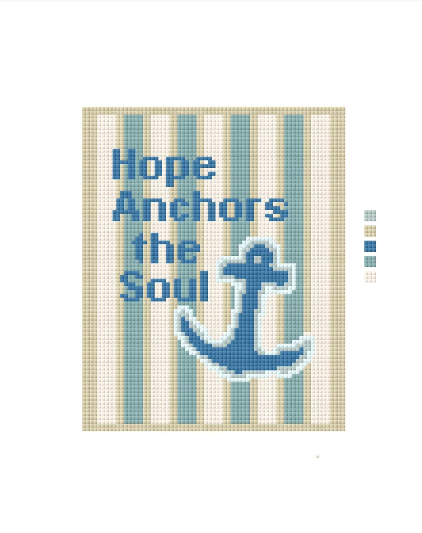 Hope Anchors the Soul Needlepoint Canvas – Coastal Decor – Needlepoint & Chill