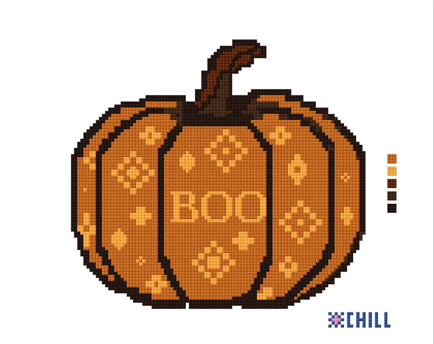 Boo Pumpkin Halloween Needlepoint Canvas