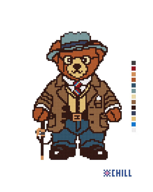 Teddy's Bear Needlepoint Canvas