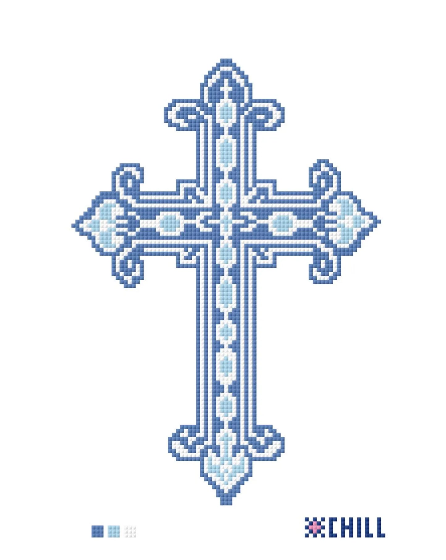 Custom Cross Needlepoint Canvas – Baptism or Confirmation Gift