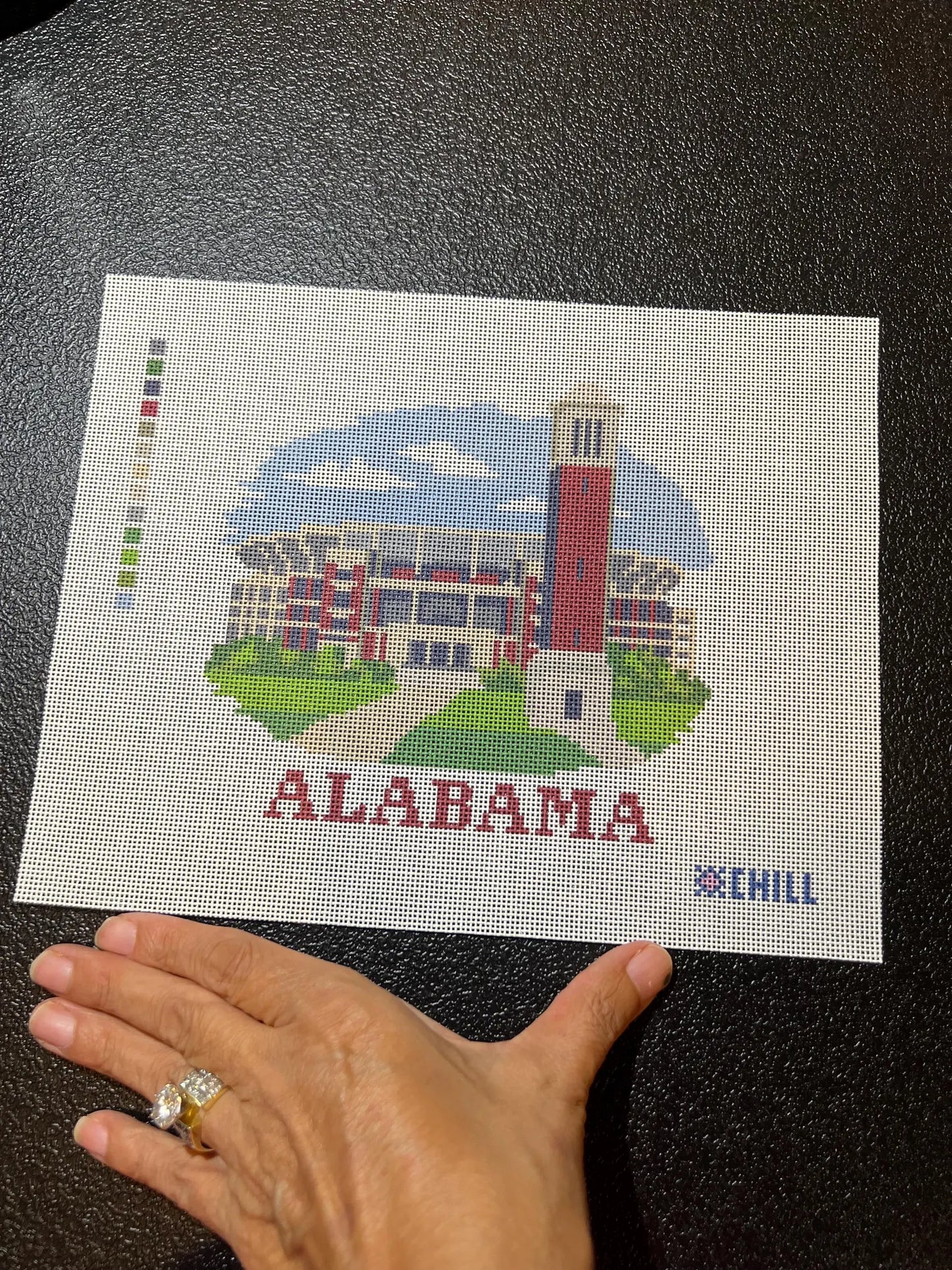 Denny Chimes Needlepoint Canvas – Full View – Needlepoint & Chill