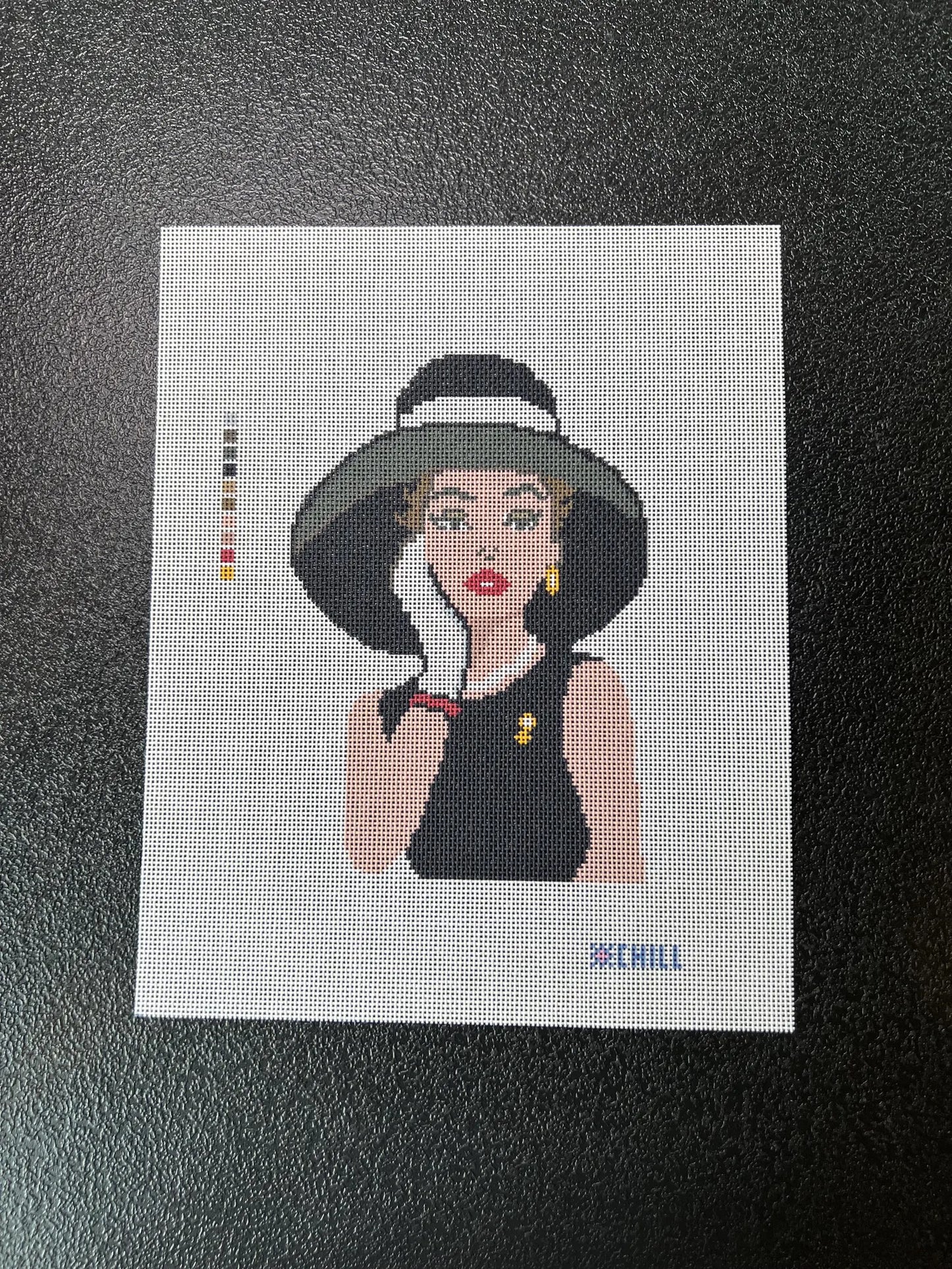 Parisian Glamour Needlepoint Canvas – Canvas Detail – Needlepoint & Chill
