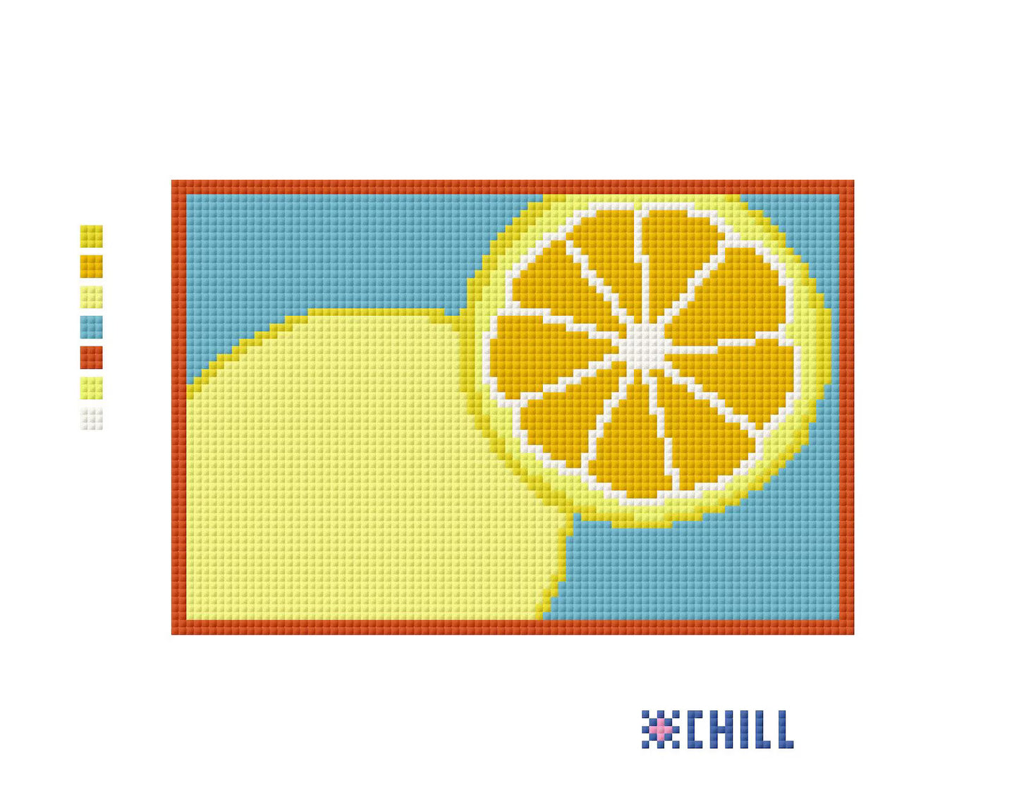 Lemon Slice Needlepoint Canvas – Fruit Series