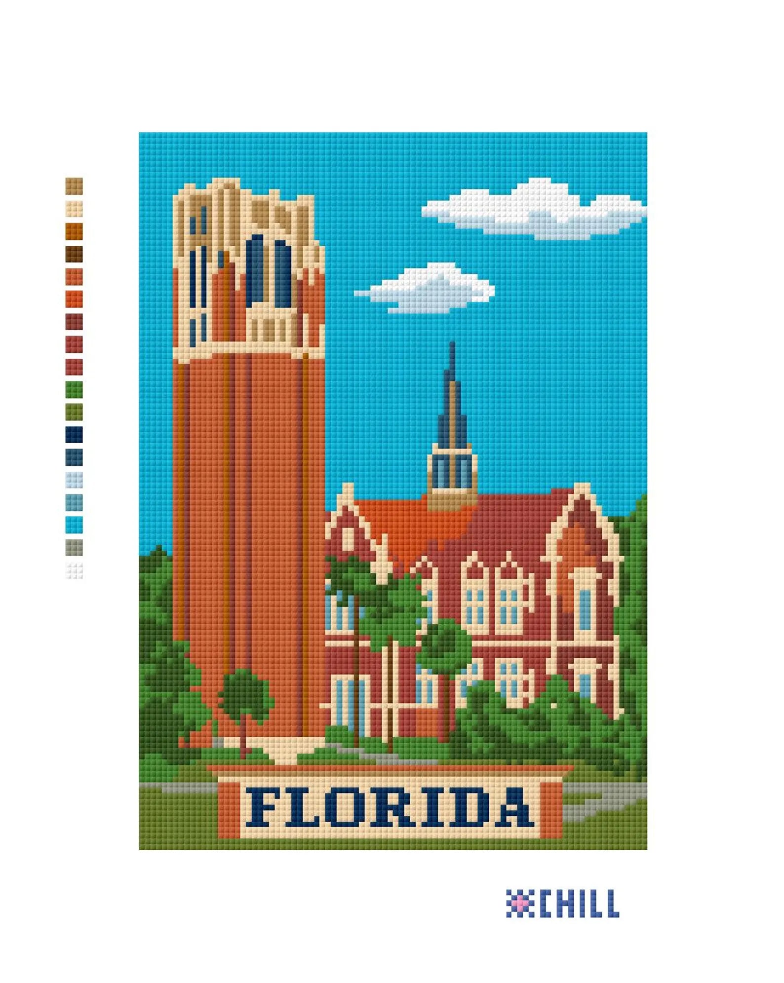 Gainesville Florida Needlepoint Canvas – University Landmark – Needlepoint & Chill
