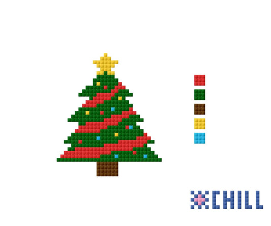 Mini Christmas Tree Needlepoint Canvas – Holiday Ornament – Needlepoint & Chill