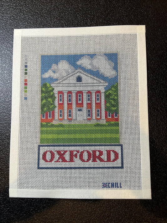 Oxford Mississippi Lyceum Needlepoint Canvas – Canvas Detail – Needlepoint & Chill