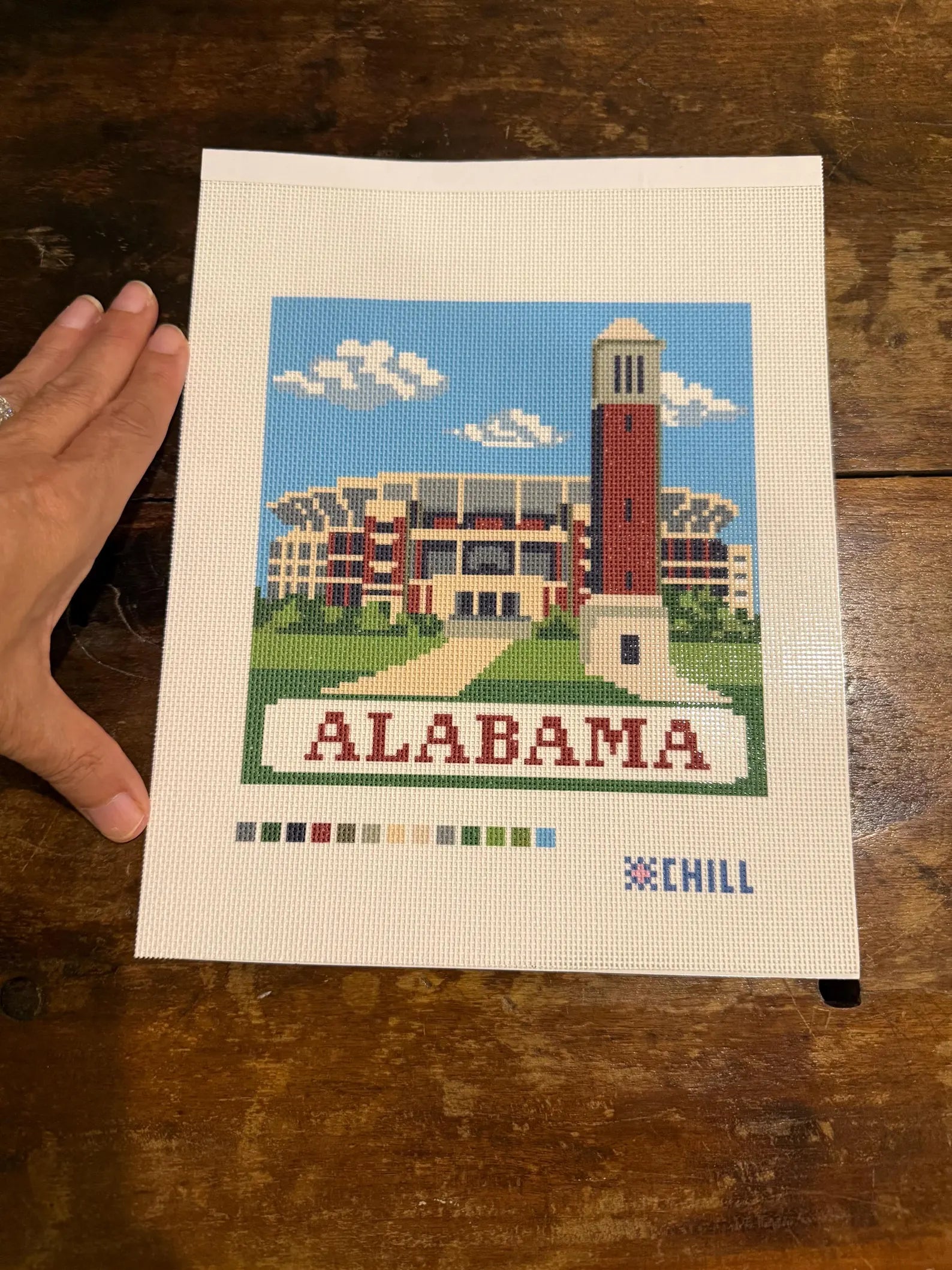 Denny Chimes Second Edition Needlepoint Canvas – Stitched Example – Needlepoint & Chill