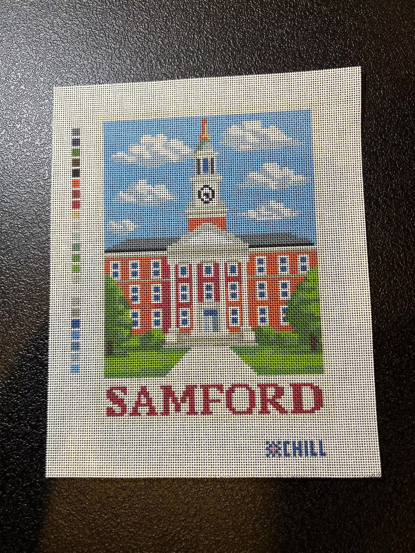 Samford University Needlepoint Canvas – Birmingham, Alabama Landmark
