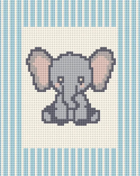 Little AL Blue Elephant Needlepoint Canvas – Needlepoint & Chill