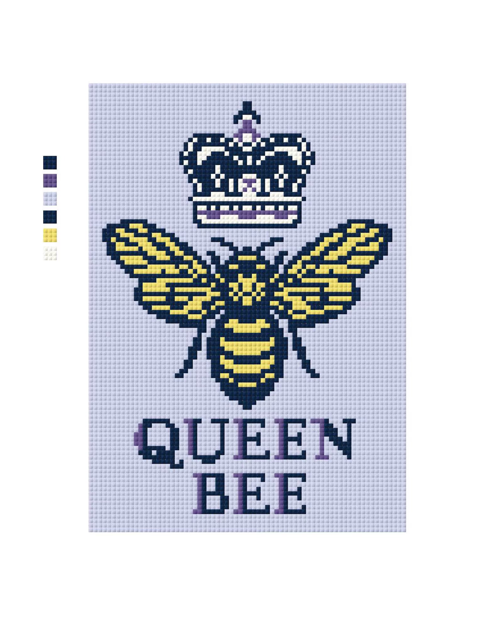 Queen Bee Needlepoint Canvas – Canvas Detail – Needlepoint & Chill
