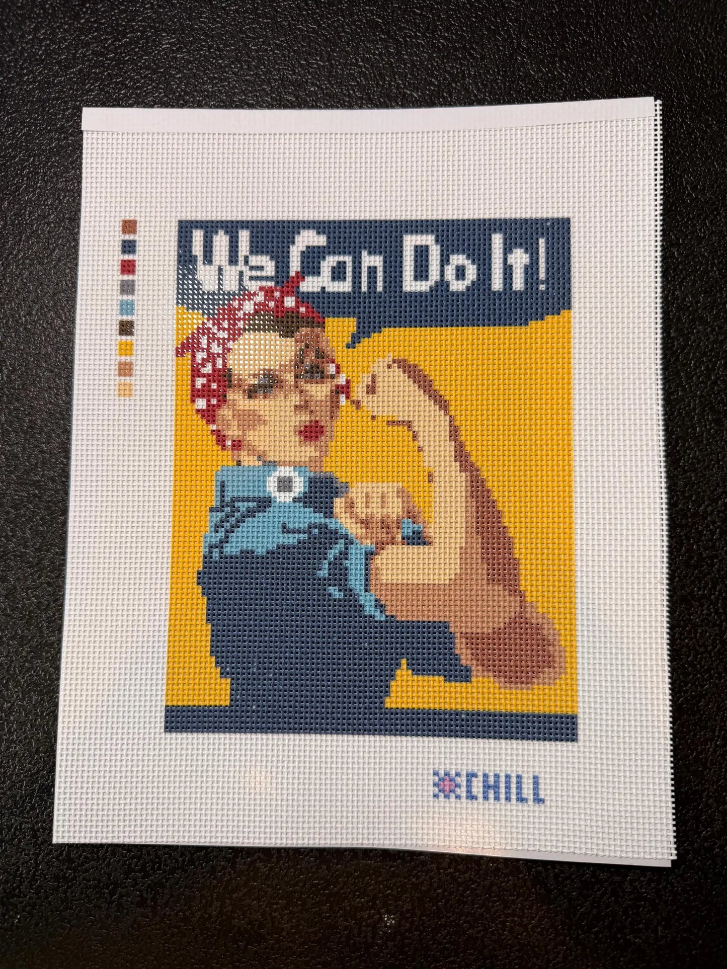 Rosie "We Can Do It" Needlepoint Canvas