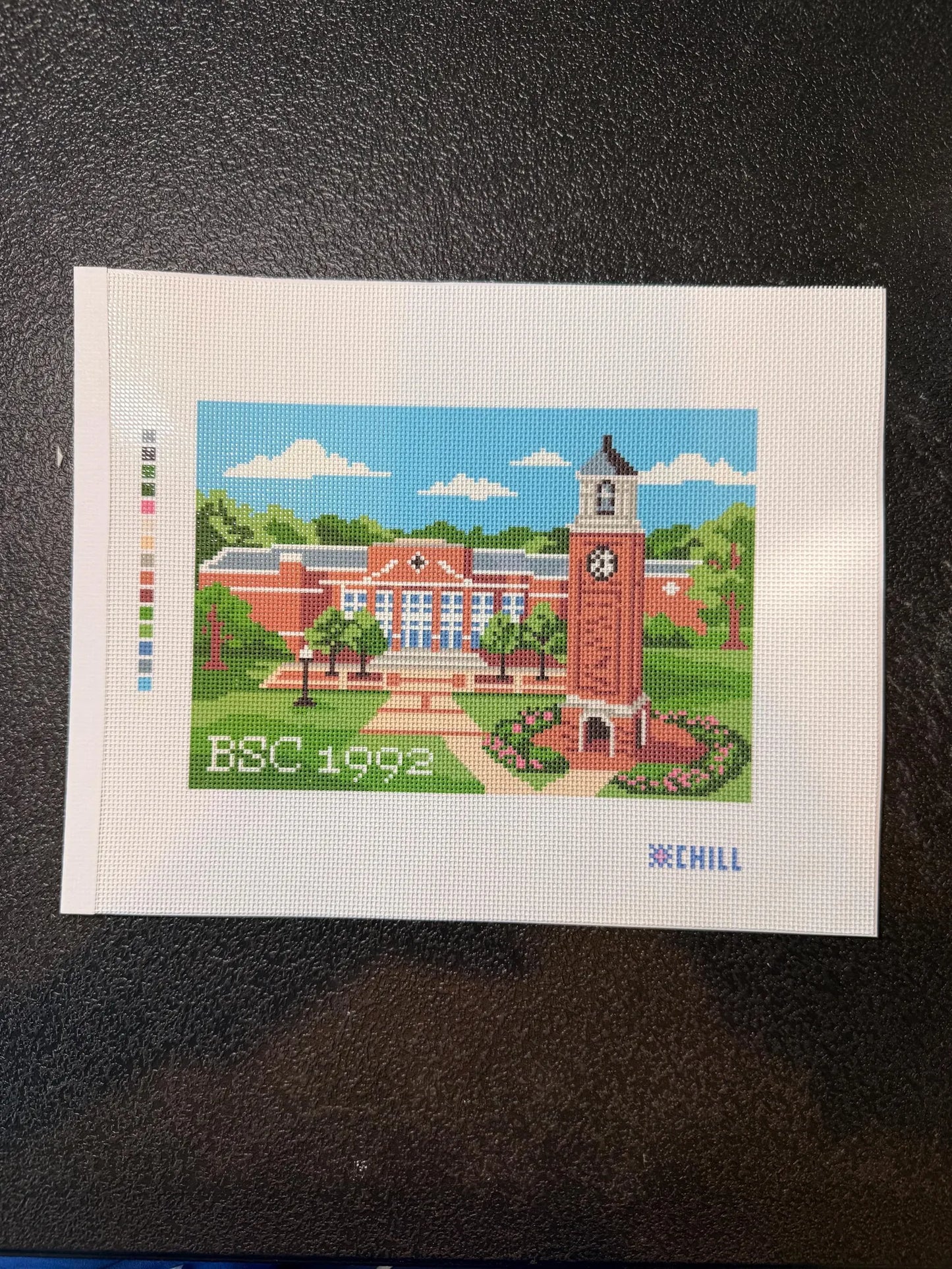 Birmingham Clock Tower Needlepoint Canvas – Canvas Detail – Needlepoint & Chill