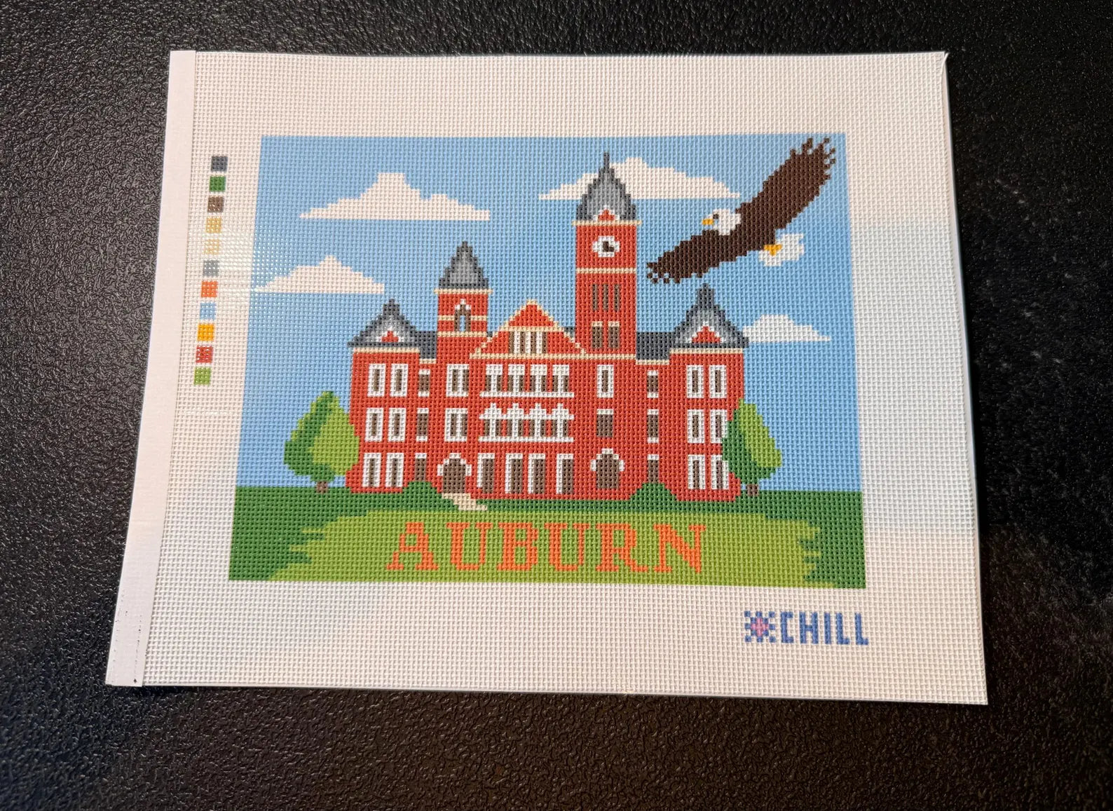 Auburn Eagle Needlepoint Canvas – Canvas Detail – Needlepoint & Chill