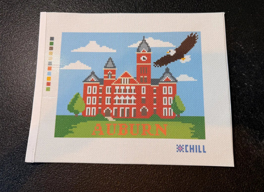 Auburn Eagle Needlepoint Canvas – Canvas Detail – Needlepoint & Chill