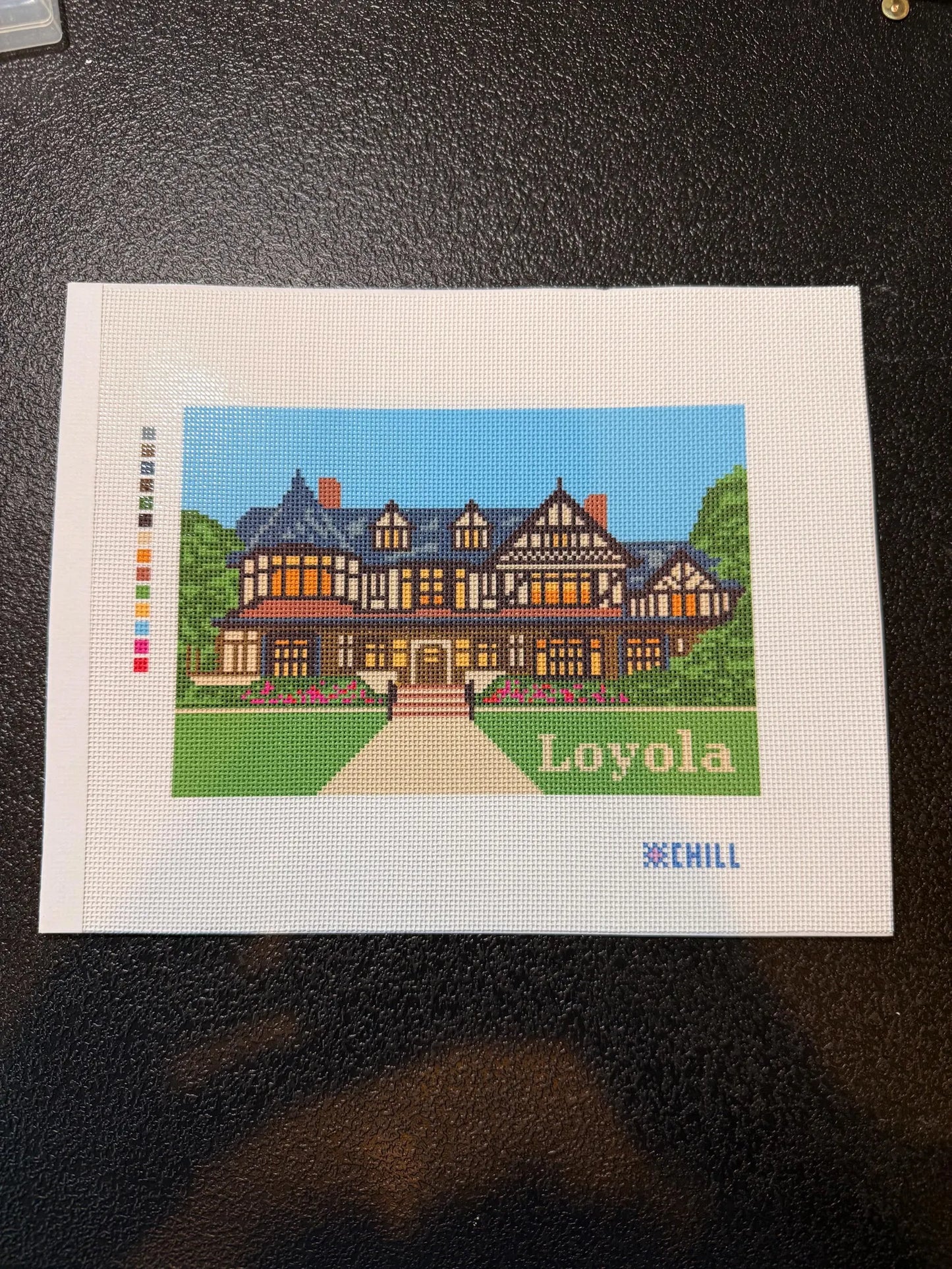 Maryland Campus Landmark Needlepoint Canvas – Canvas Detail – Needlepoint & Chill