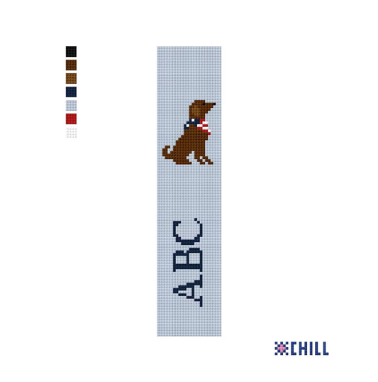 Personalized Patriotic Dog Key Fob Needlepoint Canvas – Needlepoint & Chill