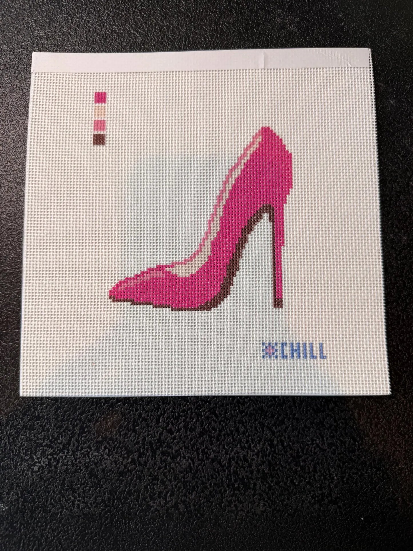 Pink High Heel Needlepoint Canvas – Fashion Boutique Stiletto Design