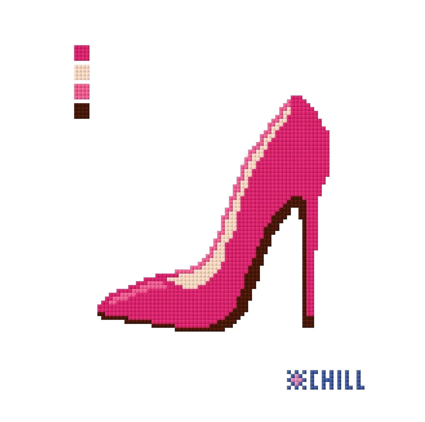 Pink High Heel Needlepoint Canvas – Fashion Boutique Stiletto Design