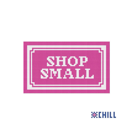 Shop Small Needlepoint Canvas – Pink Boutique Style Design – Needlepoint & Chill