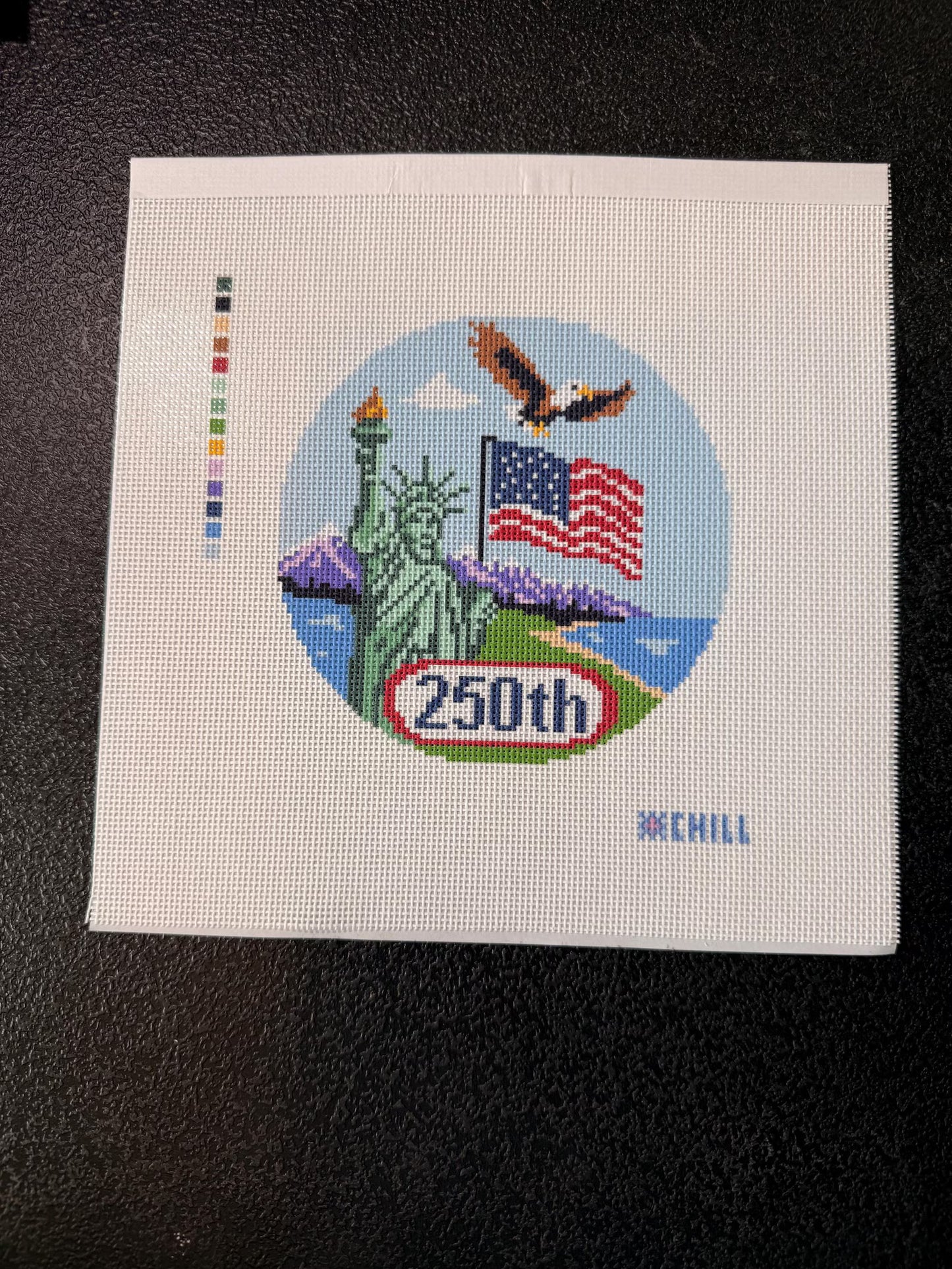Patriotic 250th Celebration Needlepoint Canvas – Canvas Detail – Needlepoint & Chill