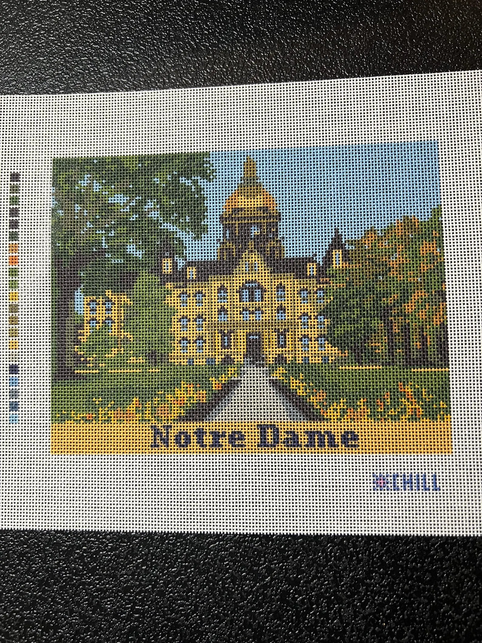 Golden Dome Campus Needlepoint Canvas – Full View – Needlepoint & Chill