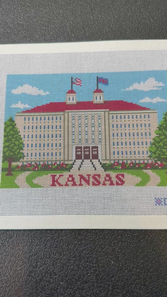 Kansas Needlepoint Canvas – Fraser Hall Campus Design
